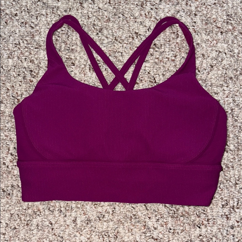 Lululemon Purple Sports Bra with Criss-Cross Back
